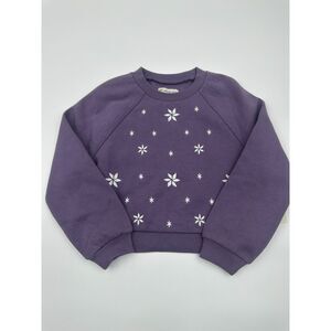 Tucker + Tate Girls Top Long Sleeves Sz 5 Crew Neck & Flowers Purple NWT